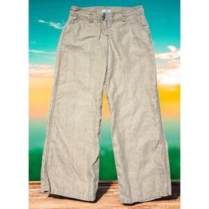 Anthropologie Sitwell Linen Pants Women’s 6 Tan Wide Leg Casual Boho Travel
